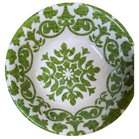 Four Pier 1 Imports Melamine 7.5” Royal Regal Trellis Cereal Bowls - Picture 2 of 13